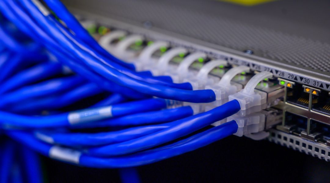Blue network cables