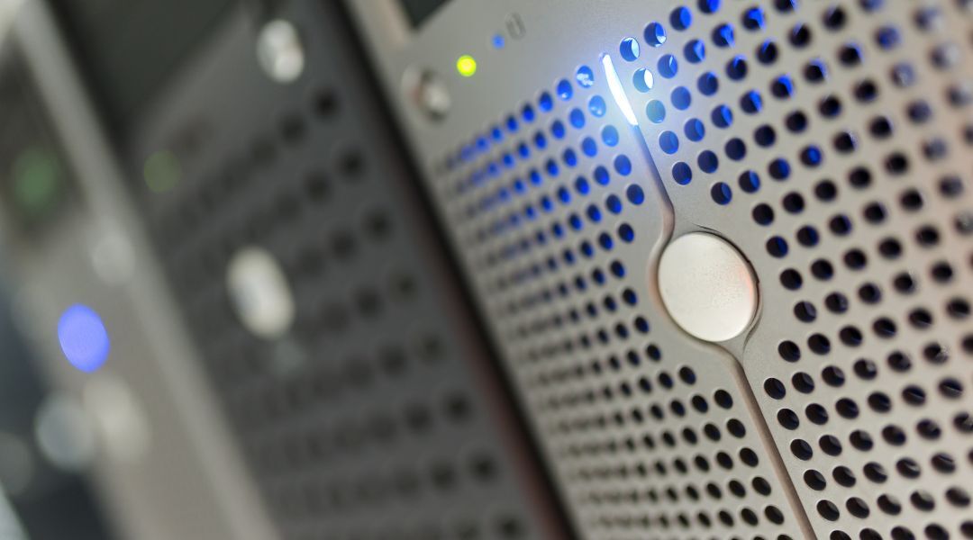 Zoomed-in view of a server