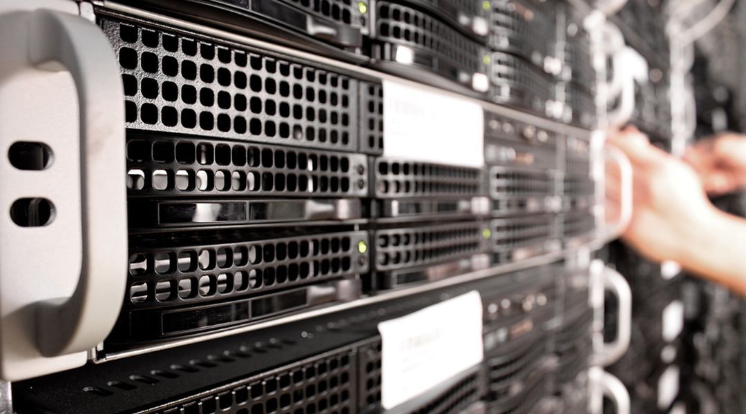 Zoomed-in view of servers