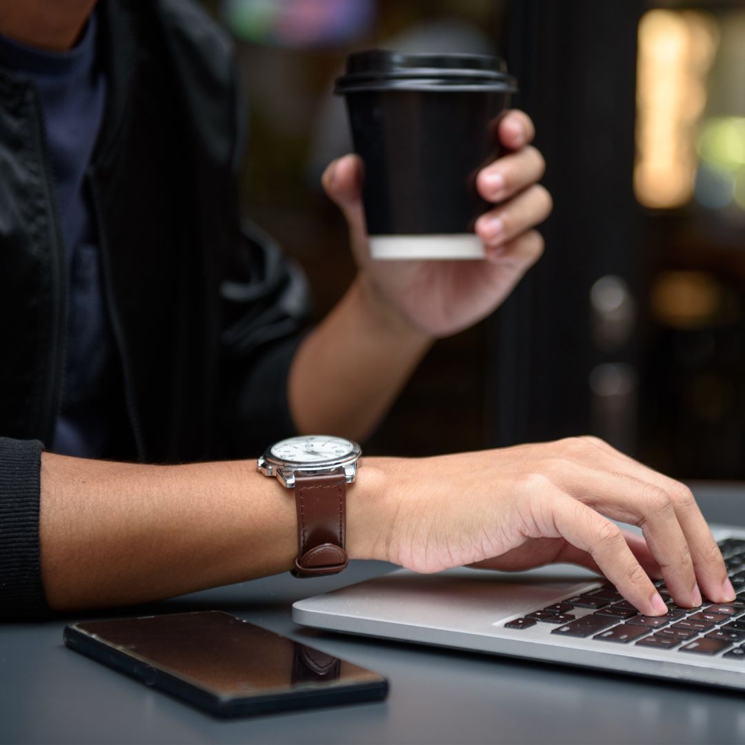 person working on laptop